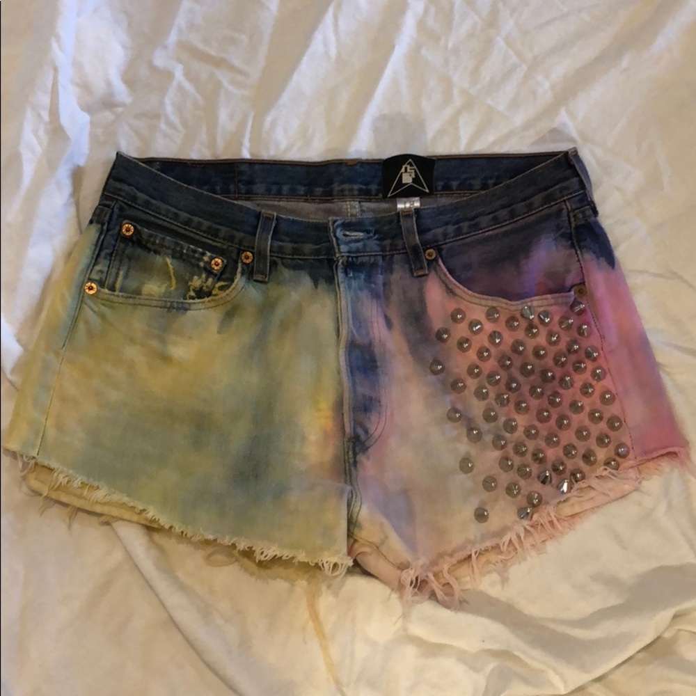LF high waisted denim shorts
